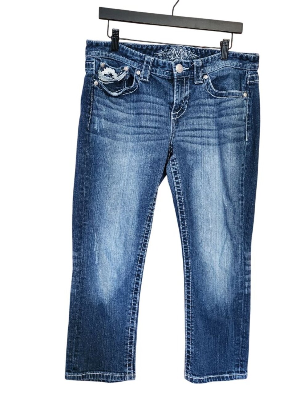 Maurices Premium Heavy Stitching Denim Jean Capris Womens Size 11 / 12